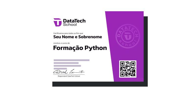 Certificado DataTech School em Formação Python